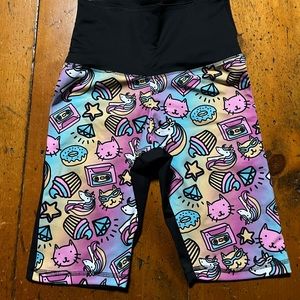 SEWCIOPATH medium unicorn cat roller derby shorts dance gymnastics high waisted